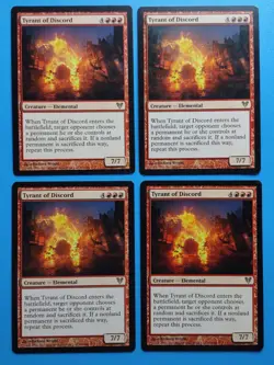 MTG 4x Tyrant of Discord x4 LP Avacyn Restored Magic Playset - Image 2