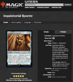 MTG Magic the Gathering Warhammer 40000 40k Surge Foil 159 Inquisitorial Rosette - Image 3