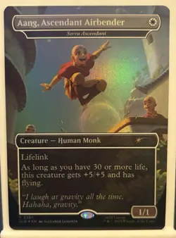 🌟 Aang Ascendant Airbender Serra Ascendant RAINBOW 🌈 FOIL MTG Secret Lair 🌟 - Image 1