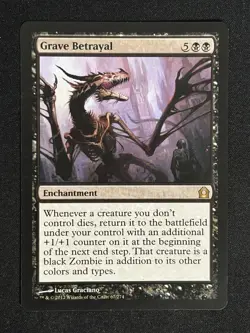 1x MTG Grave Betrayal - Return to Ravnica (RTR) #67 - Magic the Gathering - Image 1