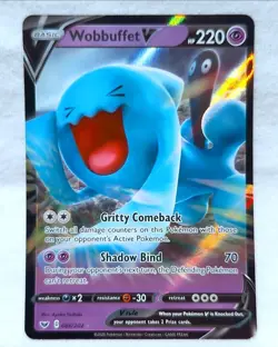 Wobbuffet V 086/202 Swsh01: Sword & Shield Ultra Rare Holo Pokemon TCG - Image 1
