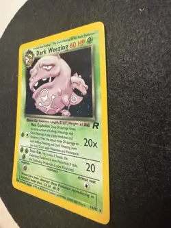 Pokemon TCG Team Rockets Dark Weezing Holo 14/82 Unlimited NM - Image 3