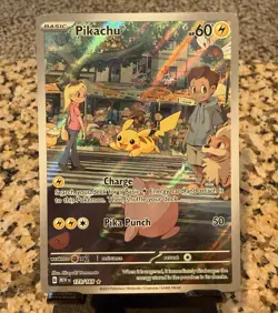 Pokemon 151 Pikachu Illustration Rare 173/165 Full Art Holo NM/M (MEW EN) - Image 1