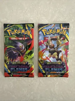 Pokemon TCG Mega Evolution Phantasmal Flames Booster Packs (2) Factory Sealed - Image 1