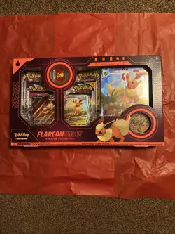 Pokemon TCG: Flareon VMAX Premium Collection Box New Sealed Box - Image 1