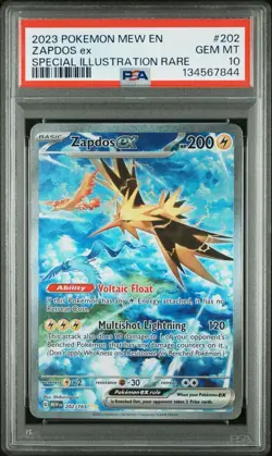Pokemon Zapdos ex 202/165 SIR Scarlet & Violet 151 Holo SIR GEM MINT PSA 10 - Image 1