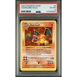 1999 Pokemon TCG Charizard Base Set Holo Shadowless Rare 4/102 PSA 6 - Image 1