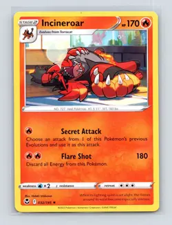 Pokemon TCG Incineroar 032/195 SWSH12: Silver Tempest Normal NM - Image 1