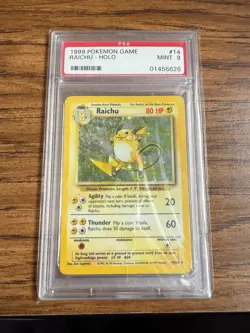 Raichu Holo Base Set 1999 14/102 PSA 9 Pokemon - Image 1