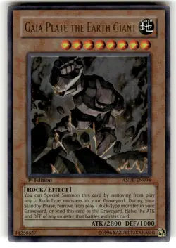 YuGiOh Gaia Plate the Earth Giant ANPR-EN094 1st Edition Ultra Rare NM - Image 1