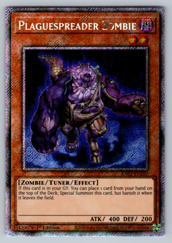 Plaguespreader Zombie Yugioh RA03-EN207 Platinum Secret Rare PSR NM - Image 1