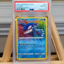 Kyogre Amazing Rare #021/072 PSA 10 Shining Fates Gem Mint Pokemon Graded Card - Image 1