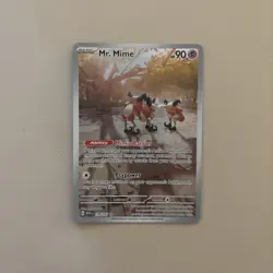 Pokemon TCG Mr. Mime Scarlet Violet-151 Holo Card 179/165 Illustration Rare - Image 1