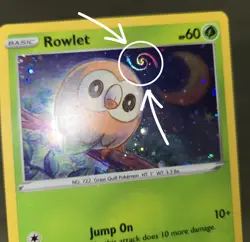 STAR SKY WHOLE SWIRL 🌀💫 HOLO BLEED ERROR Rowlet SWSH220 Cosmos Holo Promo Card - Image 1