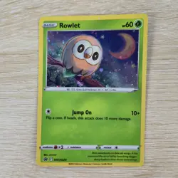 STAR SKY WHOLE SWIRL 🌀💫 HOLO BLEED ERROR Rowlet SWSH220 Cosmos Holo Promo Card - Image 5