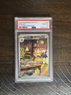 Pokemon TCG Herdier White Flare Illustration Rare Card 155/086 PSA 10 - Image 1