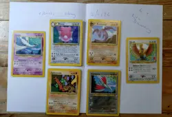 Pokemon Bundle Of 6 Vintage Neo Discovery Cards 2000 Blissey Holo - Image 1