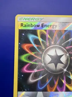 🌈Rainbow Energy 137/149 Reverse Holo Card Sun & Moon Pokemon Card -LP/MP 2017 - Image 3