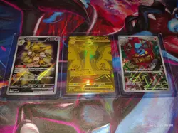 Pokemon Gold Mega Charizard X EX Card Lot, Lucario ETB Promo, Alakazam Promo!!!! - Image 1