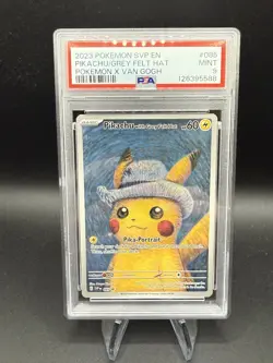 Pikachu with Grey Felt Hat 085 Van Gogh Promo Card PSA 9 Pokemon 85 - Image 1