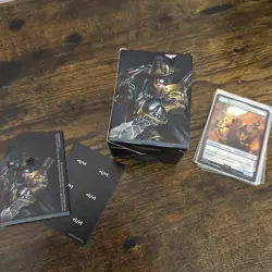 MTG Warhammer 40k Forces of the Imperium Commander Deck dragonSleeves inc (USED) - Image 1