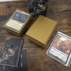 MTG Warhammer 40k Forces of the Imperium Commander Deck dragonSleeves inc (USED) - Image 2