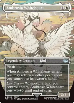 Borderless AMBROSIA WHITEHEART mtg NM-M Final Fantasy Unc - Image 1