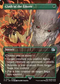 Borderless CLASH OF THE EIKONS mtg NM-M Final Fantasy Unc - Image 1