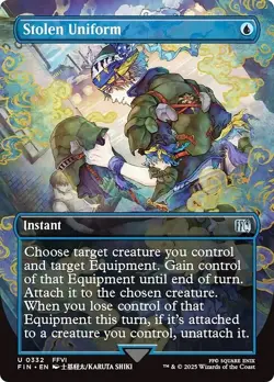 Borderless STOLEN UNIFORM mtg NM-M Final Fantasy Unc - Image 1