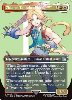 Borderless ZIDANE, TANTALUS THIEF mtg NM-M Final Fantasy Unc - Image 1