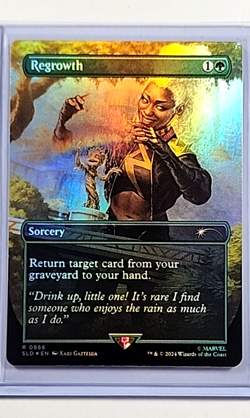 2024 MTG Magic the Gathering Secret Lair Foil #866 Regrowth Storm w/ Baby Groot - Image 1