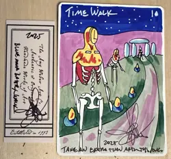MTG ARTIST PROOF Japanese Blue Mana Battery Time Walk AP Sketch Amy WEBER Magic - Image 1
