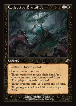 NM Retro Foil Collective Brutality, MTG Innistrad Remastered, Magic, 375 - Image 1