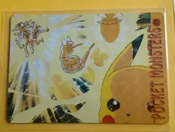 Pikachu EKANS Pokemon Pocket Monsters Japanese Vending Prism Sticker Holo Foil - Image 1