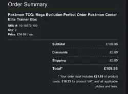 2x Pokemon Mega Evolution Perfect Order Pokemon Centre ETB (Presale) - Image 2