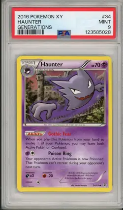 2016 Pokemon XY Generations Haunter #34 PSA 9 Pop 5 - Image 1