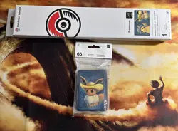 Pokemon Center Van Gogh Museum Pikachu & Eevee Playmat + Eevee Sleeves - New - Image 1