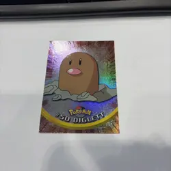 Pokemon Topps Series 1 Blue Logo Holo #50 Diglett - Image 1