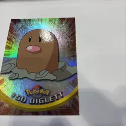 Pokemon Topps Series 1 Blue Logo Holo #50 Diglett - Image 3
