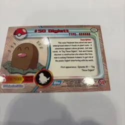 Pokemon Topps Series 1 Blue Logo Holo #50 Diglett - Image 4