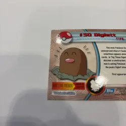 Pokemon Topps Series 1 Blue Logo Holo #50 Diglett - Image 5