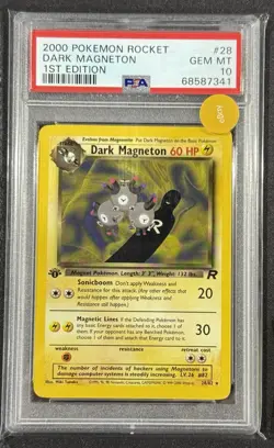 Pokemon - Team Rocket Dark Magneton 1st Edition PSA 10 (28/82) - Image 1