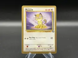 Meowth - Gold Border - 56/64 Jungle Set - WOTC - Pokemon TCG - 1999 - Image 1