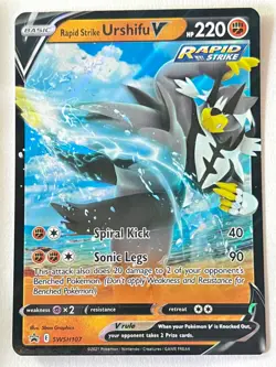 Rapid Strike Urshifu V SWSH107 Black Star Promo - Pokemon TCG - Near Mint NM - Image 1