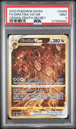 2023 POKEMON SWORD & SHIELD CROWN ZENITH SECRET FULL ART/GIRATINA VSTAR PSA 9 - Image 1
