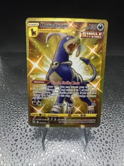 Pokemon TCG Houndoom 179/163 Gold Secret Rare SWSH Battle Styles NM+ - Image 1