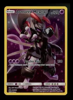 Armored Mewtwo SM228 Black Star Promo 2019 Holo SWIRL Pokemon Card TCG - Image 1
