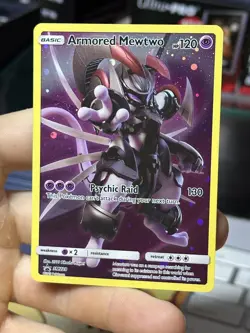 Armored Mewtwo SM228 Black Star Promo 2019 Holo SWIRL Pokemon Card TCG - Image 3
