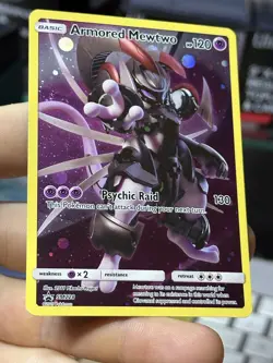 Armored Mewtwo SM228 Black Star Promo 2019 Holo SWIRL Pokemon Card TCG - Image 5