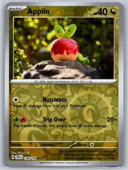 Applin - Reverse Holo - Surging Sparks 138/191 Yuka Morii Pokemon Card NM - Image 1